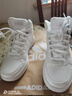 阿迪達(dá)斯（adidas）女鞋 秋季經(jīng)典時(shí)尚潮流高幫小白鞋運(yùn)動鞋舒適耐磨休閑鞋板鞋 B42099/純白中幫小白鞋 37 曬單實(shí)拍圖