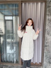 鴨鴨（YAYA）王一博同款羽絨服男女情侶中長(cháng)款2024冬季新款連帽加厚保暖外套HY 月光白色 L 175/92A 曬單實(shí)拍圖