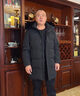 俞兆林（YUZHAOLIN）超長(zhǎng)款過膝鵝絨羽絨服男爸爸裝加厚保暖大衣中老年人冬裝爺爺外套 中長(zhǎng)款-黑色【貉子毛領(lǐng)】 2XL【建議160-175斤穿】 曬單實(shí)拍圖
