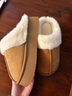 高幫包跟棉鞋女毛絨保暖鞋女士厚底防滑棉拖加絨加厚棉拖鞋冬季 包跟半拖3.5cm 36 -37（適合35-36碼） 曬單實(shí)拍圖