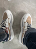 特步（XTEP）男鞋運動(dòng)鞋子男冬季休閑老爹鞋增高厚底板鞋男士跑步鞋 0106白灰蘭 42 曬單實(shí)拍圖