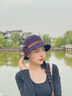 上海故事純羊毛帽子女秋冬加厚保暖毛呢禮帽復古漁夫帽香云紗牡丹 紫羅蘭 曬單實(shí)拍圖