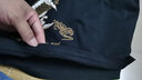 棉致男款夏季短袖t恤男士寬松圓領(lǐng)國潮刺繡純棉T恤舒適百搭上衣 2012黑色 L 碼（105-125斤） 曬單實拍圖