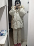 太平鳥(niǎo)女裝冬季毛領(lǐng)一手長(cháng)羽絨服A1ACD4550 米白 L 曬單實(shí)拍圖