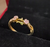 中國黃金（CHINA GOLD）桃花黃金戒指女士花型足金花朵指環(huán)首飾節(jié)日520禮物送老婆女友 桃花戒指 約2.8g 曬單實拍圖