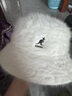 KANGOL Furgora Bucket毛絨兔毛平頂漁夫帽盆帽保暖 K3477 白色 M M(56-57cm) 曬單實(shí)拍圖
