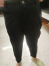 PHJ 休閑哈倫褲女夏季新款高腰顯瘦小腳煙管褲OL通勤九分西裝褲 黑色-九分褲 L 曬單實(shí)拍圖