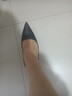 百麗踏系列品牌斷碼真皮職業(yè)黑色高跟鞋女細跟新款軟皮上班尖頭工作鞋 黑色【皮面】 7cm 38 曬單實(shí)拍圖