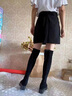 磨砂靴子女長(zhǎng)靴厚底內(nèi)增厚底松高鞋磨砂皮長(zhǎng)靴內(nèi)增高過(guò)膝靴新款冬季加絨矮個(gè)高筒長(zhǎng)筒靴 黑色(系帶) 34 曬單實(shí)拍圖