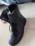 啄木鳥(niǎo)秋冬真皮作戰靴男勞保鞋鋼頭防砸工作鞋羊毛棉鞋保暖高幫保安棉鞋 黑色鋼頭鋼底羊毛作戰靴棉款 44 曬單實(shí)拍圖