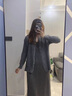 CTOX2024年春秋針織衫毛衣開衫女微胖灰色顯瘦圓領(lǐng)外搭上衣外套秋冬季 灰色 M碼【100-110斤】 曬單實拍圖