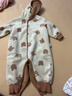 迷你巴拉【雙面穿】巴拉嬰兒連體衣棉服外出幼兒衣服保暖雙面絨兩面穿外套 咖色調(diào)00355 90cm 曬單實(shí)拍圖