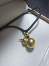 CRD克徠帝黃金吊墜福滿葫蘆足金999掛墜福祿古法空心送七夕禮物 8g|帶繩|HK00191 曬單實(shí)拍圖