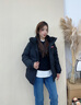 鴨鴨（YAYA）時(shí)空道宇系列羽絨服男女同款冬季新款防風(fēng)保暖短款外套情侶 月光白色 M 【推薦110-130斤】 曬單實(shí)拍圖
