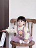 西兒嬰兒連體衣秋裝衣服包屁衣禮服童裝公主滿月爬服嬰幼兒萌哈衣春秋 【紫色愛心】泡泡袖假背帶連體衣 73cm 曬單實拍圖