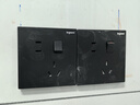 羅格朗（LEGRAND）開關插座面板逸景碳素黑單控五孔插座帶usb充電三孔網(wǎng)絡插tcl 三開雙控開關 曬單實拍圖
