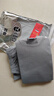 紅豆正品純棉男士秋衣秋褲套裝寬松版薄款秋冬打底中老年秋衣秋褲套裝 中領(lǐng)淺灰套裝（上衣+褲子） M/165建議100-120斤 曬單實(shí)拍圖