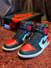 aj男鞋高幫板鞋男秋冬季學(xué)生休閑莆田男鞋運動(dòng)籃球鞋子男dunk女鞋 AJ高幫黑紅 39 曬單實(shí)拍圖