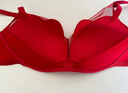 安莉芳【玫瑰舒挺杯套裝】小胸聚攏文胸無(wú)鋼圈內衣女新年禮物 一路生花套裝-紅色RED 75C 曬單實(shí)拍圖