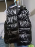 暖冬鴨鴨帶帽羽絨棉馬甲男外穿情侶裝男女秋冬季亮面外套韓版潮流馬夾背心 YYD(黑色811) XL  碼【建議身高160C左右】 曬單實(shí)拍圖