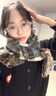 恒源祥圍巾男女秋冬季仿羊絨流蘇滿(mǎn)目星河撞色圍巾保暖復古格紋圍脖 米色 曬單實(shí)拍圖