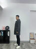 NNLCVA24冬季連帽中長(cháng)款雙面呢羊毛大衣男士韓版復古羊駝毛寬松時(shí)尚外套 深灰色加內膽 厚款 成分85%羊毛15%羊駝毛 M 曬單實(shí)拍圖