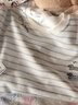 LDBE刺繡條紋衛衣女秋冬加絨加厚韓版寬松慵懶小眾設計感寬松休閑上衣 藍條紋（春秋薄款） M 【95斤內】 曬單實(shí)拍圖