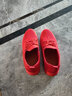 福來(lái)紅老北京布鞋女軟底媽媽鞋舒適透氣小紅鞋女單鞋平底休閑健步運動(dòng)鞋 紅色 37 曬單實(shí)拍圖