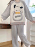 睡衣女冬季珊瑚絨加厚韓版可愛(ài)卡通學(xué)生套裝冬天女士家居服 YSD-US2211 L (建議100-115斤) 曬單實(shí)拍圖
