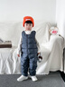 雅鹿2025新款兒童羽絨背帶褲外穿嬰幼兒寶寶幼童加厚連體褲保暖羽絨褲 藏藍色 120cm 曬單實(shí)拍圖