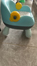蒂樂(lè )兒童凳子嬰兒叫叫椅家用小板凳寶寶吃飯餐椅靠背座椅矮椅子餐桌椅 溫諾迪藍 PVC墊+餐盤(pán)+輪子 曬單實(shí)拍圖