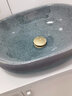 特格（TeGe）臺上盆衛生間藝術(shù)洗手盆單盆洗臉盆浴室洗漱陶瓷盆陽(yáng)臺洗手池水盆 小冬瓜盆+龍頭下水角閥套餐 曬單實(shí)拍圖
