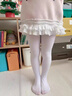 艾舞戈兒童舞蹈襪春秋薄款白色襪子女童跳舞練功打底褲襪 S碼 曬單實(shí)拍圖