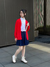 巴拉巴拉童裝兒童毛衣男童女童2025新款春裝冬裝開衫親子針織衫拜年服時尚 中國紅60611 165 曬單實拍圖