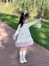 G.DUCKKIDS小黃鴨公主裙女童連衣裙春秋兒童小香風(fēng)裙子秋冬女寶寶毛衣針織裙 小香風(fēng) 90 建議1~2歲【 80-90cm】cm 曬單實(shí)拍圖