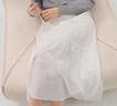 森馬（Semir）半身裙女高腰松緊腰寬松A字塔裙優(yōu)雅顯高秋花邊長(cháng)裙溫柔甜美 本白10102 L 曬單實(shí)拍圖
