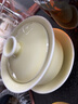 龍泉青瓷哥窯冰裂三才蓋碗手工陶瓷功夫茶具喝茶碗手抓泡茶碗耐高溫沖茶器 弟窯米黃-禮盒裝 曬單實拍圖