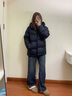 乖米豆黑色棉服女冬季2025年新款韓系感加厚小個(gè)子連帽棉襖外套 黑色 優(yōu)質(zhì)款 M 曬單實(shí)拍圖