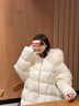 COCO LIMITED云朵大被子防潑水超蓬松0壓感 進(jìn)口貉子毛領(lǐng)安心95白鵝絨羽絨服 云朵白 L  嬌姐size 曬單實(shí)拍圖