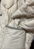 雪中飛輕薄羽絨服女短款新款拼接撞色翻領(lǐng)秋冬菱格襯衫領(lǐng)外套 米白 L (165) 曬單實(shí)拍圖