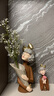 柏梵（bofan）現代創(chuàng  )意蝴蝶結女孩花瓶擺件北歐客廳玄關(guān)干花插花擺設 喬遷禮物 棕色女孩花瓶+不帶葉滿(mǎn)天星 現貨 曬單實(shí)拍圖