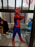 超凡蜘蛛俠緊身連體衣萬(wàn)圣節服裝男孩玩具蜘蛛俠男童套裝 cos服裝 新款蜘蛛俠【頭套】 100 （身高90-100cm） 曬單實(shí)拍圖