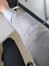 POWO長(cháng)袖襯衫男裝灰色衣服商務(wù)休閑韓版修身免燙純色青年男士襯衣秋季 灰色 39 碼（適合105-120斤） 曬單實(shí)拍圖