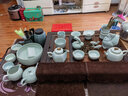 青澹汝窯虎年生肖系列套裝 功夫茶具套裝 整套茶具收藏款天青色 虎虎生威套裝 9件 天青色 曬單實(shí)拍圖
