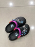 斯凱奇（Skechers）女鞋洞洞鞋涼鞋增高厚底耐磨沙灘拖鞋小怪獸包頭洞洞鞋111581 黑色/多彩色/BKMT 35 曬單實(shí)拍圖