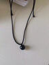君念玉黑曜石好運珠項鏈草莓晶鎖骨鏈女男新款夏黑繩水晶吊墜頸鏈 14mm黑曜石項鏈 曬單實(shí)拍圖