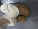 瑜品佳皮面防水雪地靴女厚底加絨加厚保暖防滑短筒棉鞋女秋冬季時(shí)尚棉靴 皮面雪地靴【卡其色】 38 腳胖腳寬拍大一碼） 曬單實(shí)拍圖