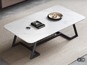 七公主 巖板茶幾輕奢現代簡(jiǎn)約長(cháng)方形大理石茶臺小戶(hù)型客廳家用泡茶桌 120長(cháng)*60寬*45高（雪山白） 曬單實(shí)拍圖