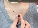 中國黃金（CHINA GOLD）平安果黃金項鏈女士足金蘋(píng)果紅瑪瑙吊墜生日圣誕節禮物送女友 足金紅瑪瑙蘋(píng)果掛墜+18k金鏈 曬單實(shí)拍圖
