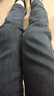 茵曼（INMAN）【商場(chǎng)同款】奧利絨小腳牛仔褲冬季女裝新款高腰鉛筆褲 牛仔藍 25 曬單實(shí)拍圖